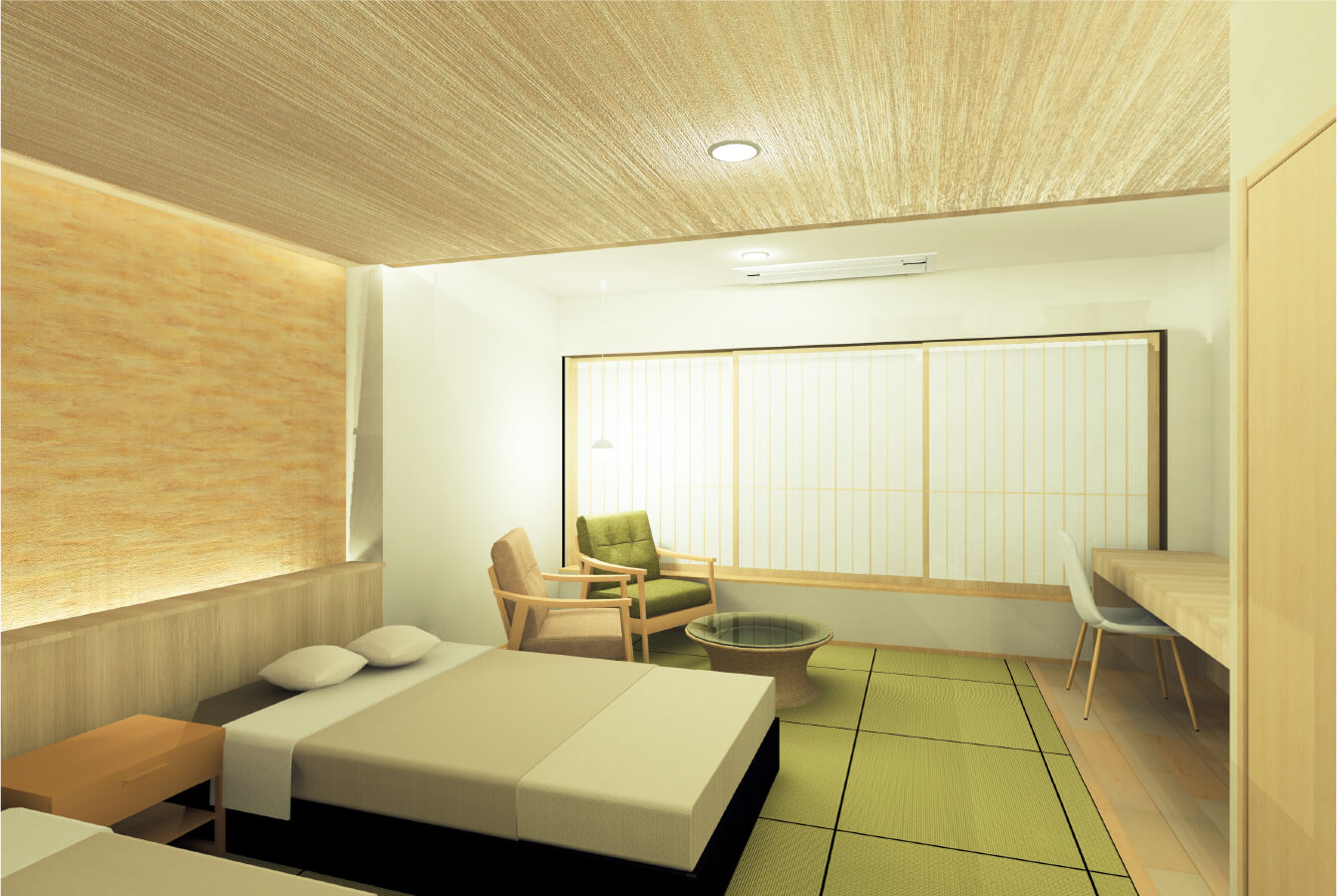 和洋室ツインベッド